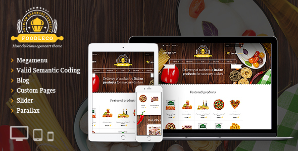 Foodleco - Italian Food OpenCart theme