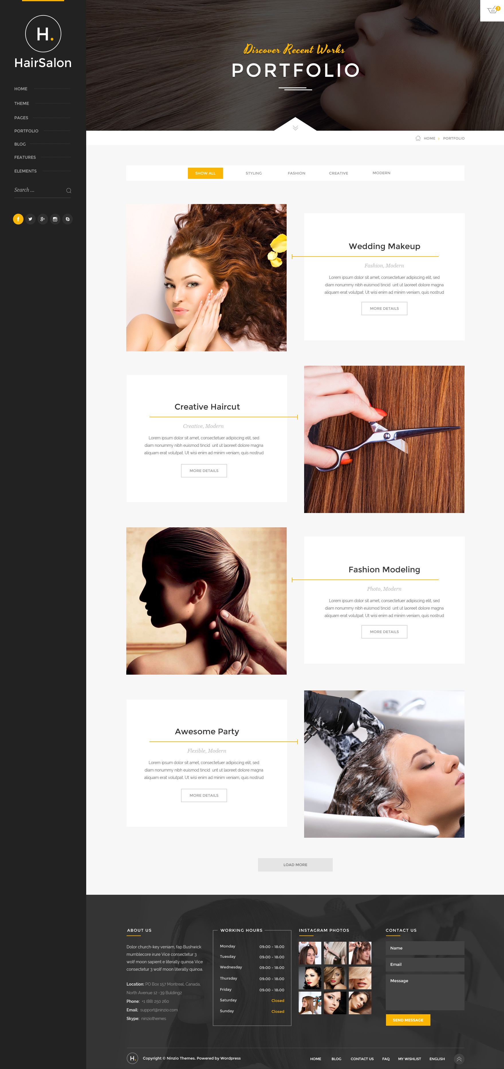 cosmetology portfolio template hair salon psd template by ninzio themeforest cosmetology portfolio template hair salon psd template by ninzio themeforest