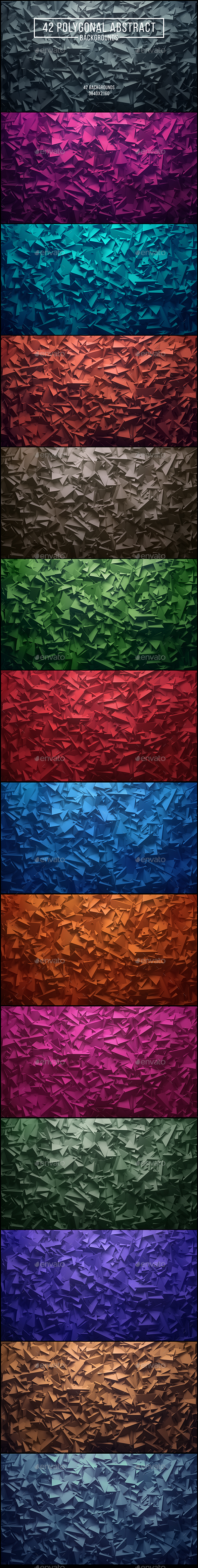 42 Polygonal Abstract Backgrounds