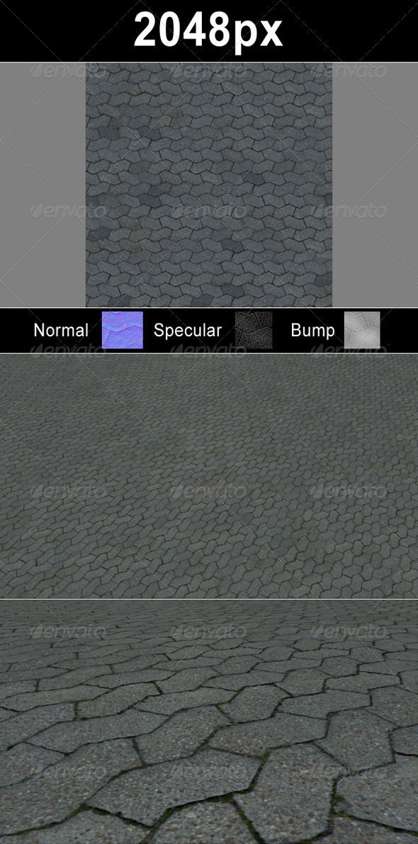 Paver Blocks 4 Set - 3DOcean Item for Sale