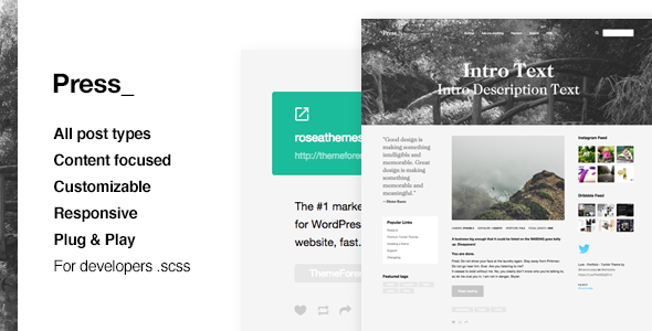 Press | Premium Blogging Theme