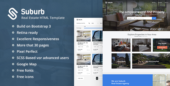 Suburb - Real Estate HTML Template