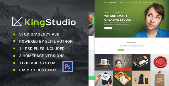 King Studio - Creative PSD Template