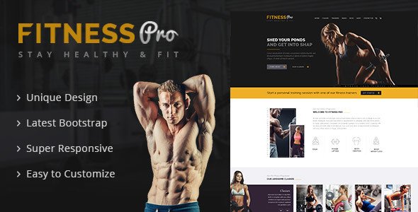 Fitness Pro - Gym Fitness HTML Template