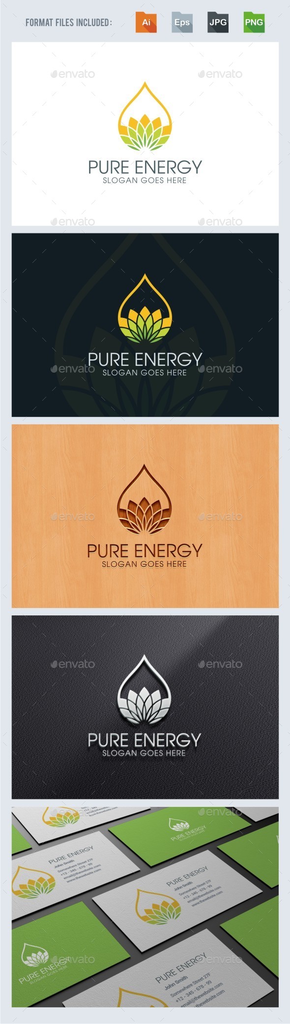 Pure - Eco Energy Logo Template