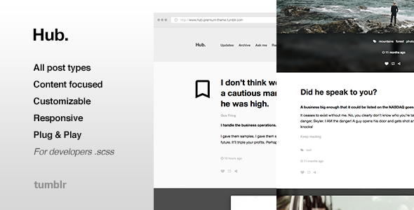 Hub | One Column, Blogging Theme
