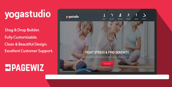 Yoga Studio - Pagewiz Landing Page Template