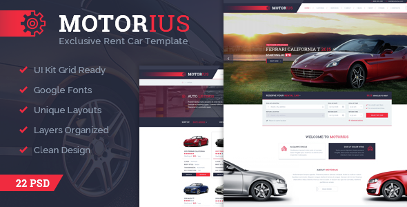 Motorius -- Exclusive Sell/Rent Cars PSD Template