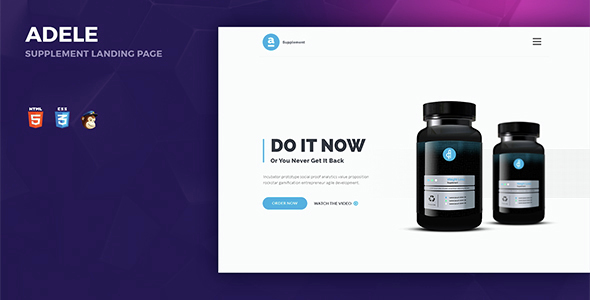 Adele Responsive Supplement Landing Page