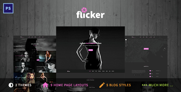 Flicker - Photography & Portfolio PSD Template