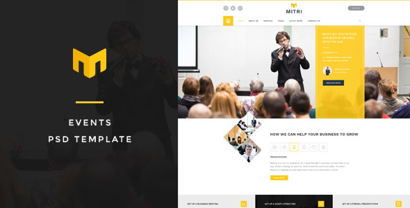 Mitri Events - Events & Conference PSD Template