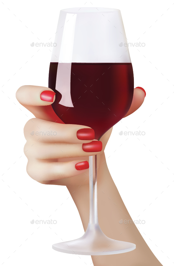 Hand Holding a Wine Glass