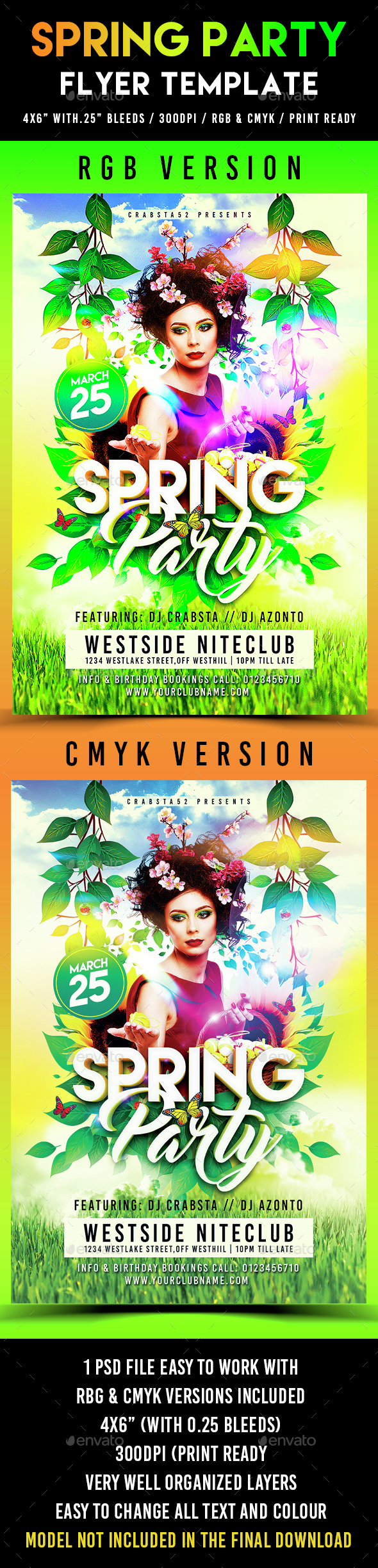 Spring Party Flyer Template