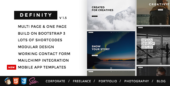 Definity - Multipurpose One/Multi Page Template