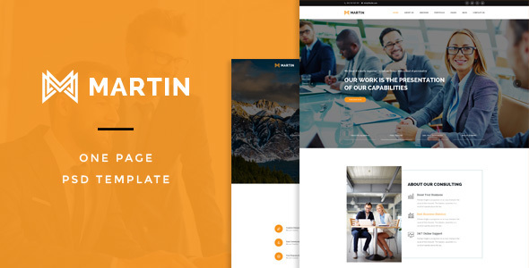 Martin : One Page PSD Template