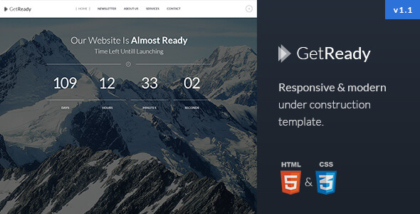 GetReady - Responsive Under Construction Template