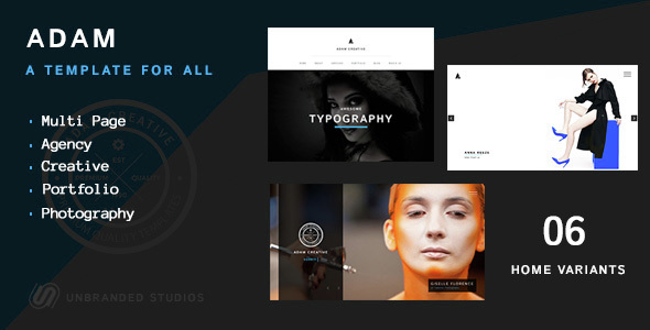 ADAM - Creative Multi Page Portfolio Template