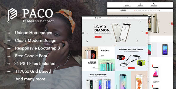 Paco - Multi-Purpose eCommerce PSD Template