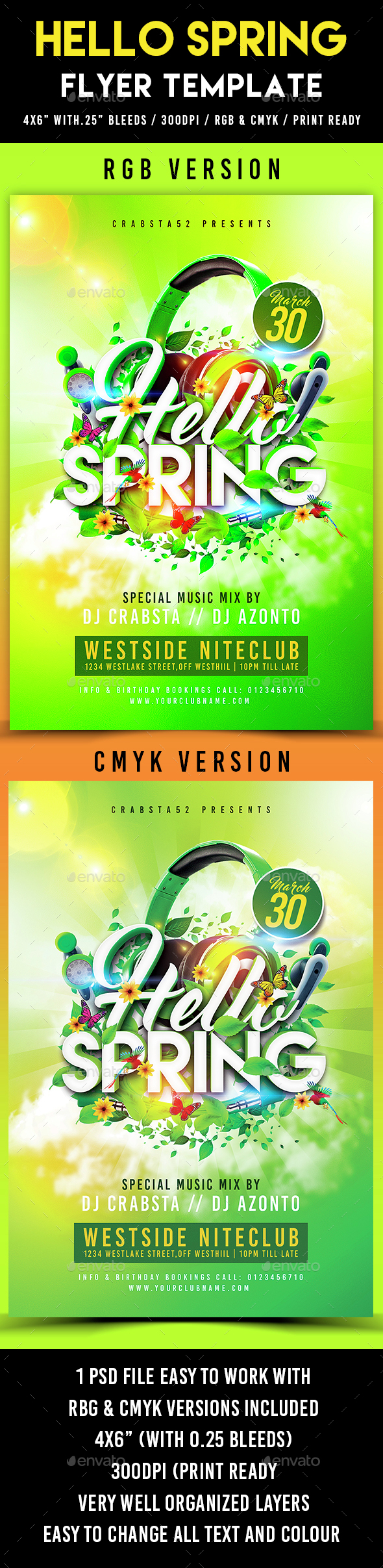 Hello Spring Flyer Template