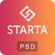 Starta - One Page Portfolio PSD Template 