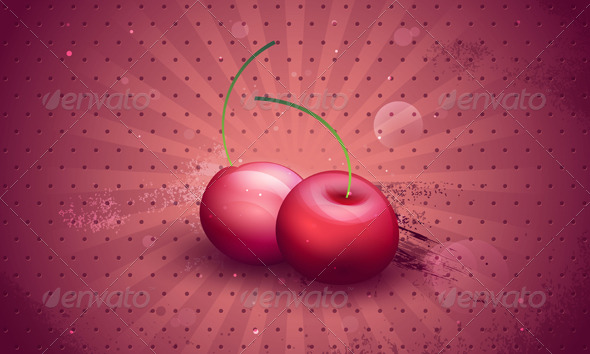 Vector fresh cherries Vector fresh cherries