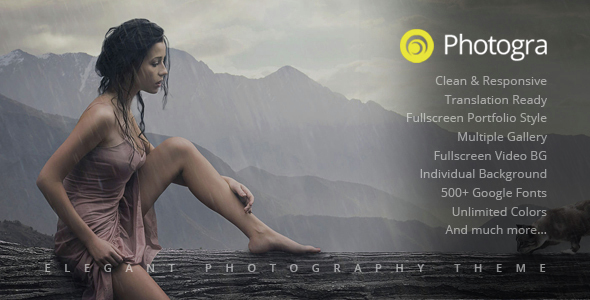 Photogra - Fullscreen Responsive WP Theme