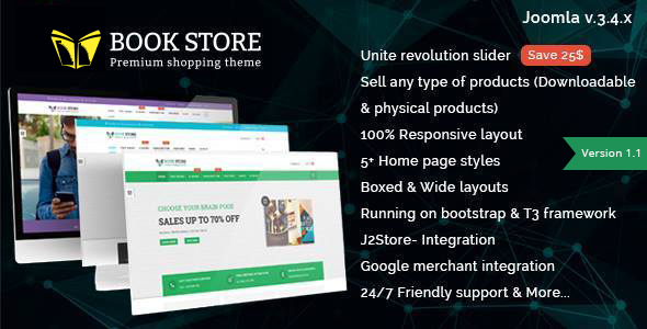 Bookstore - Responsive Joomla Ecommerce Template