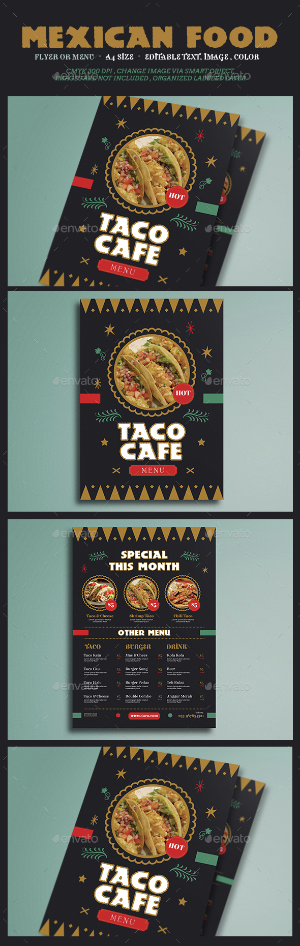 Mexican Food Flyer Menu