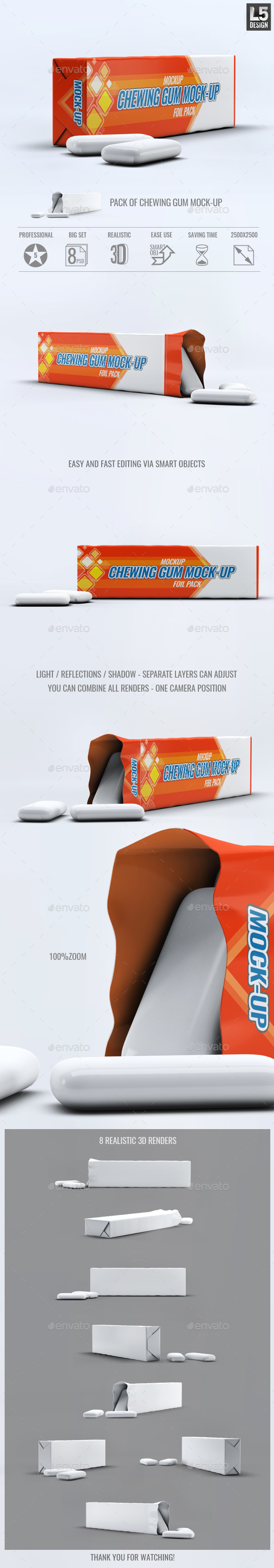 Chewing Gum Package Mock-Up