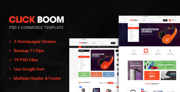 ClickBoom - Multi-Purpose PSD Template