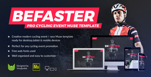 BeFaster - Pro Cycling Mountain Bike Event / Race / Competition Muse Template