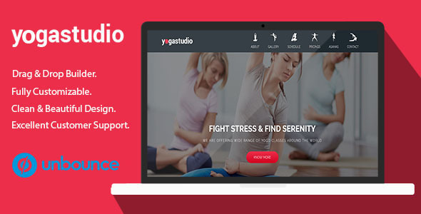 Yoga Studio - Unbounce Landing Page Template