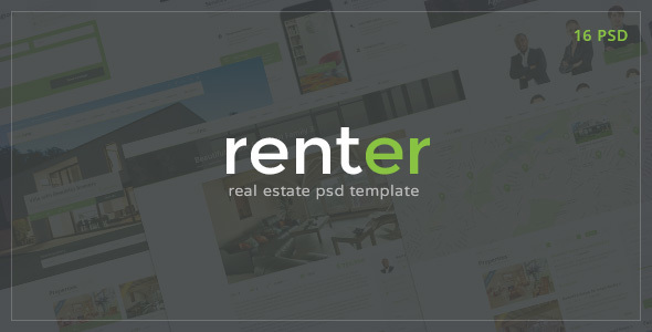 Renter -- Rent/Sale Real Estate Agency PSD Template