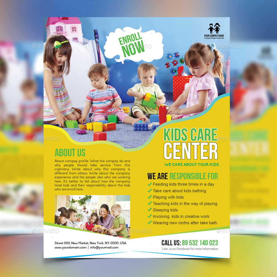 Kids Care Flyer by design_station | GraphicRiver