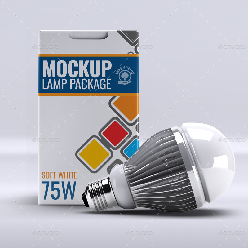 Light Bulb Box Mockup Free Download Mockup