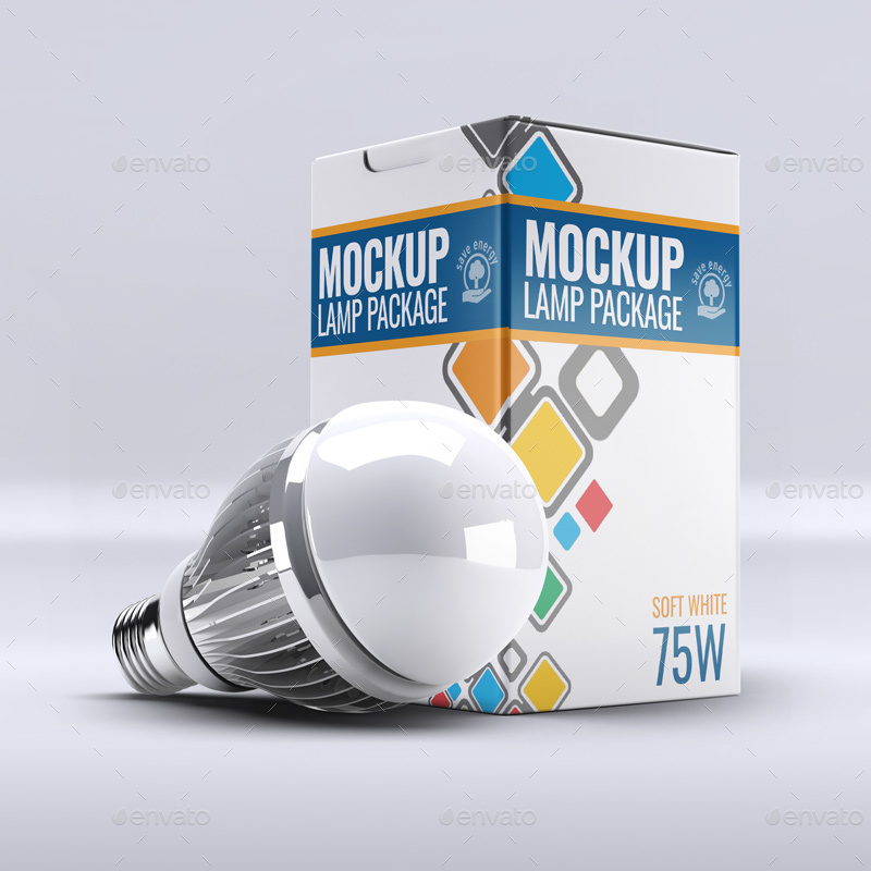 Download Led Lamp Package Box Mock-Up by L5Design | GraphicRiver