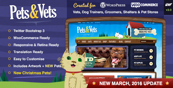 Pets & Vets - WordPress & WooCommerce