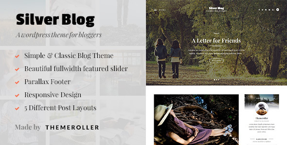 Silver Blog - A Simple WordPress Blog Theme