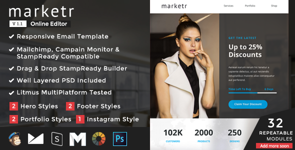 Marketr - Responsive Email + StampReady Builder