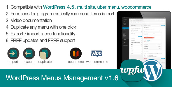WordPress Menus Management