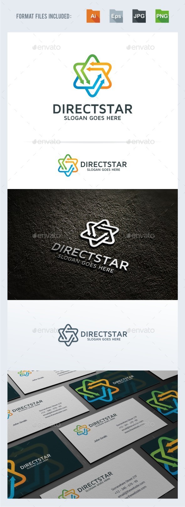 Direct Star Logo Template