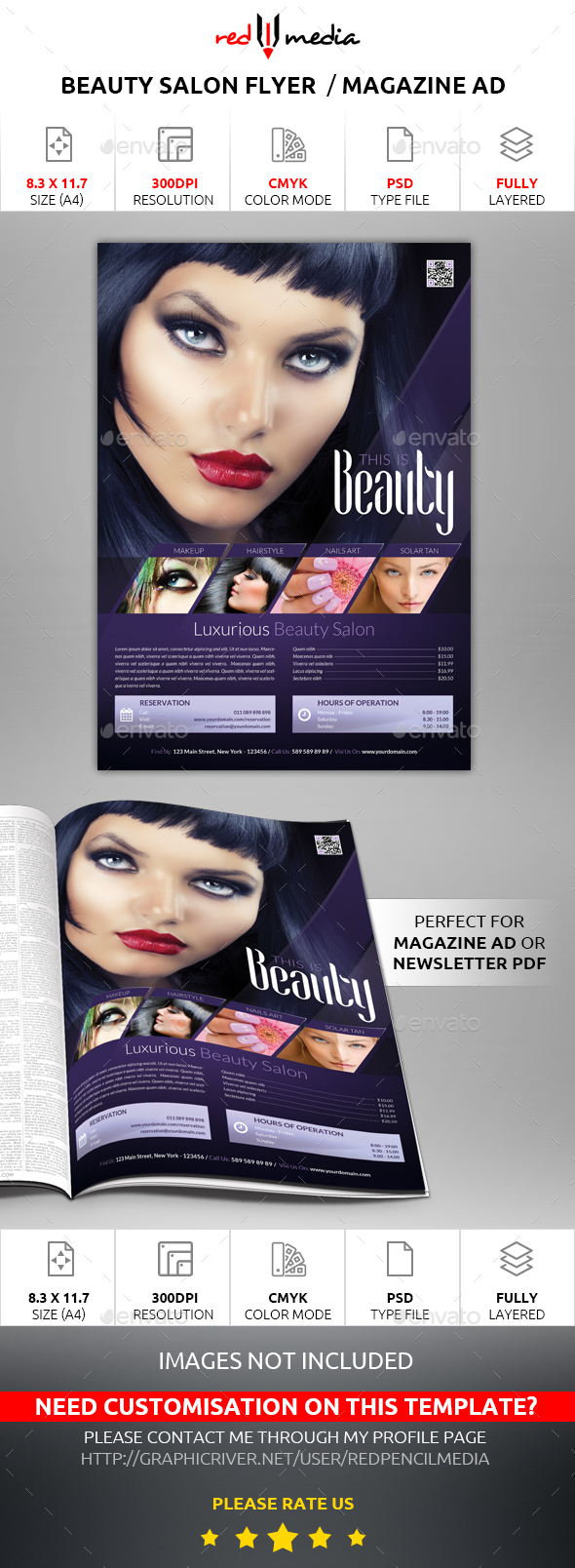 Beauty Salon Flyer / Magazine AD