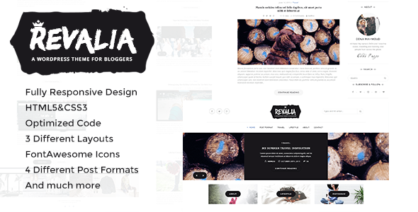 Revalia -  A Responsive Personal HTML Blog Theme