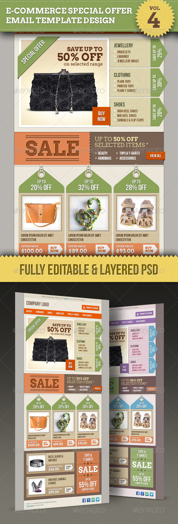 E-commerce Offers Email Template Design Vol.4 E-commerce Offers Email Template Design Vol.4
