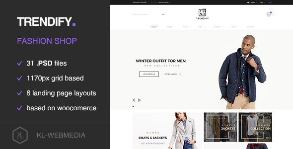 Trendify - Fashion eCommerce PSD template