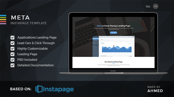 Meta startup - Instapage Landing Page