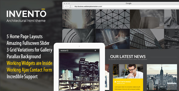 Invento | Architecture Building Agency Template