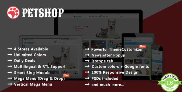 Petshop - Responsive Prestashop Theme