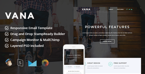 Vana - Responsive Email + StampReady Builder