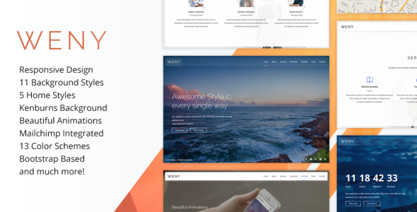 Weny - Responsive Coming Soon Template